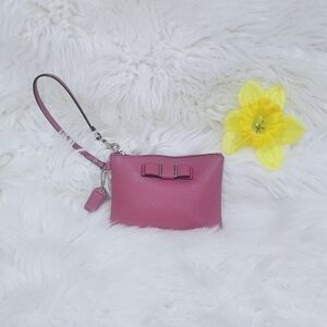 Coach Pink Leather Clutch Bag